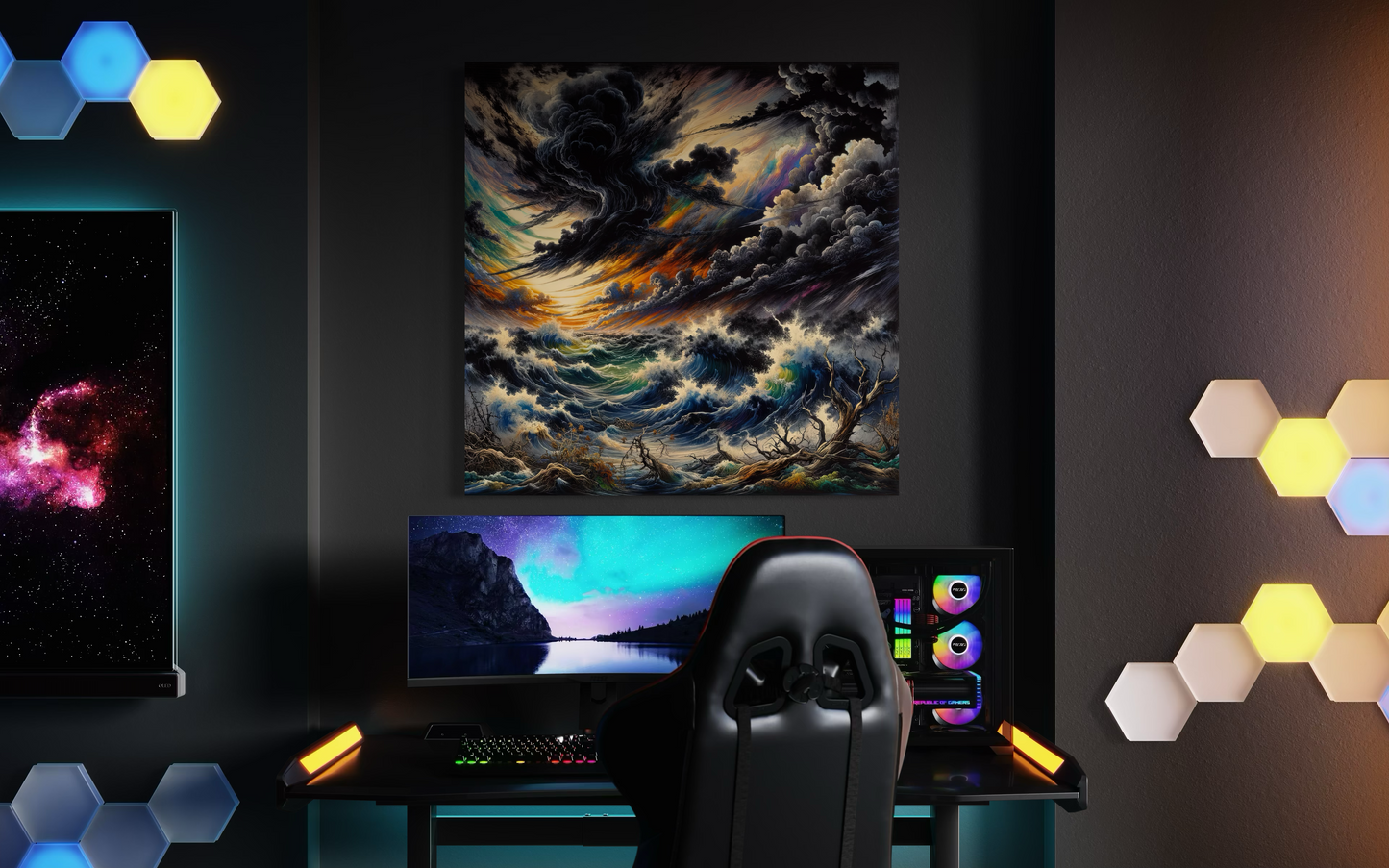 Gamingzimmer Leinwandbild